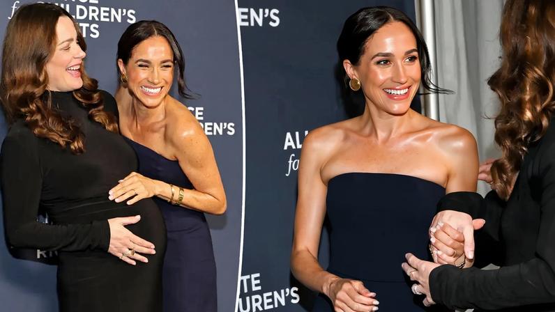 Meghan Markle (seen here on Thursday) proved she was unbothered by a report detailing her alleged fallout with Netflix.