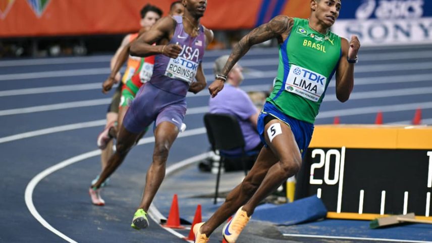 Brasileiro quebra recorde e avança à final dos 400m no Mundial Indoor