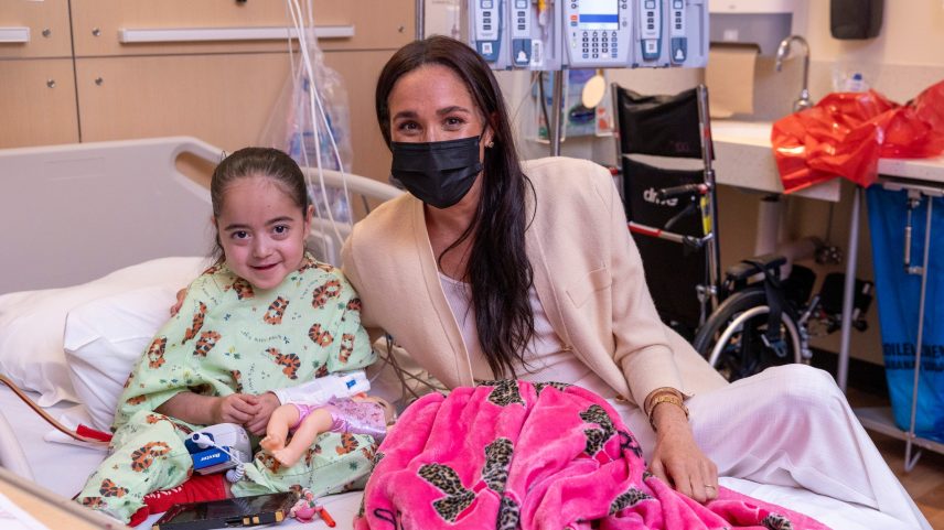 Meghan Markle (pictured above) visited patients at Children’s Hospital Los Angeles on Thursday, March 12.