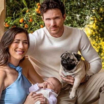 Muguruza e marido apresentam o primogênito Marcos
