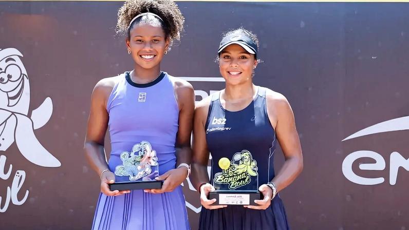 Victoria Barros e Naná Silva protagonizaram primeira final brasileira do Banana Bowl em 40 anos (Foto: Luiz Cândido/CBT)