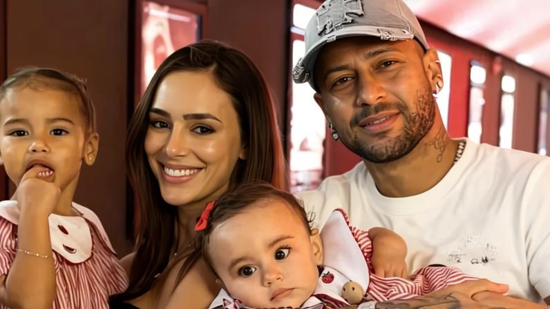 Neymar mostra dia de cinema com as filhas e a esposa, Bruna Biancardi — Foto: Reprodução/X