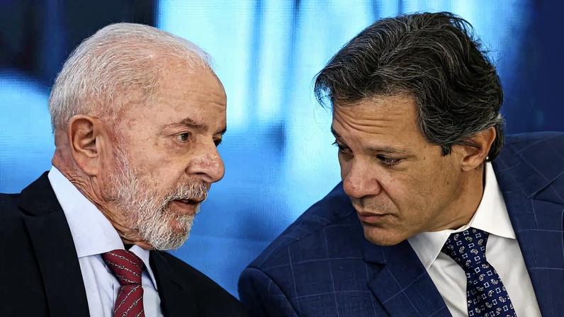 O presidente Luiz Inácio Lula da Silva e o ministro da Fazenda, Fernando Haddad. Foto: Marcelo Camargo/Agência Brasil