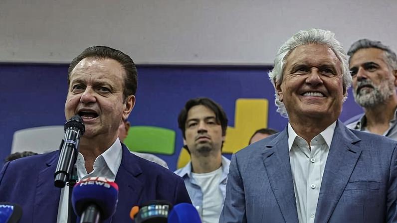 Ronaldo Caiado durante anúncio de sua pré-candidatura à presidência pelo PSD