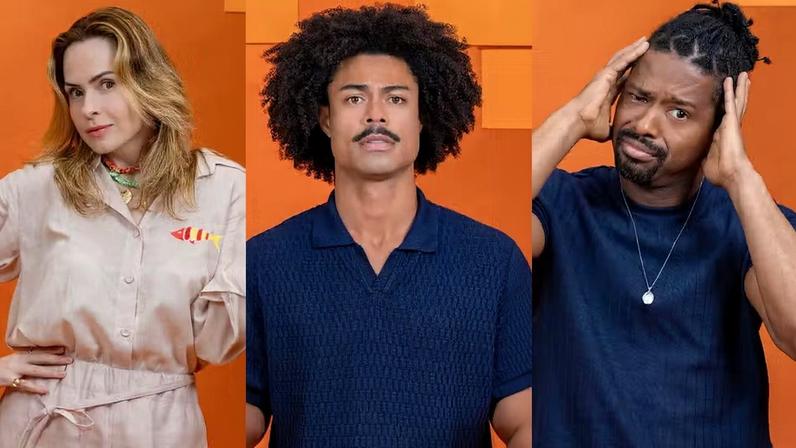 Ana Paula Renault, Breno e Leandro Boneco estão no Paredão do BBB 26 — Foto: Divulgação/Globo