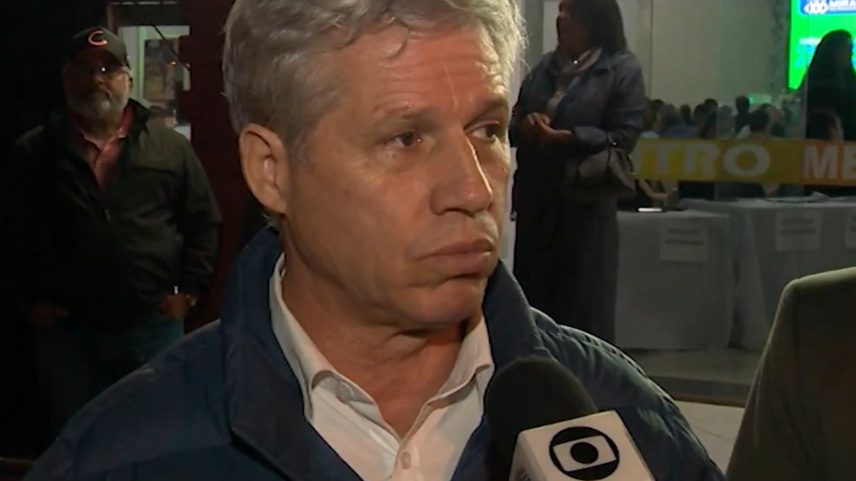 IMAGEM DE ARQUIVO: ministro do Desenvolvimento Agrário e Agricultura Familiar, Paulo Teixeira, em Mirante do Paranapanema — Foto: Reprodução/TV Fronteira