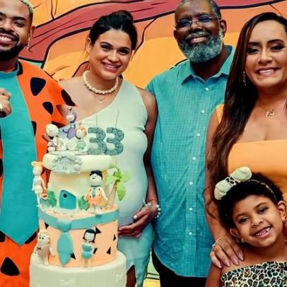 Péricles celebra aniversário do filho Lucas Morato e chá de bebê do neto
