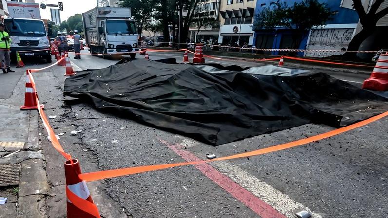 Explosão abre grande buraco na Rua da Consolação, em São Paulo