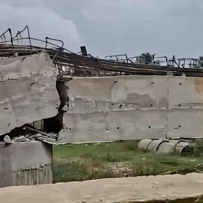 Ponte no CE financiada com verba federal de R$ 2,3 mi cai antes da inauguração