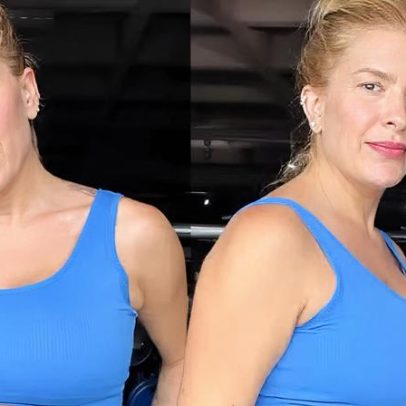 Lore Improta, grávida de 8 meses, se surpreende com tamanho da barriga