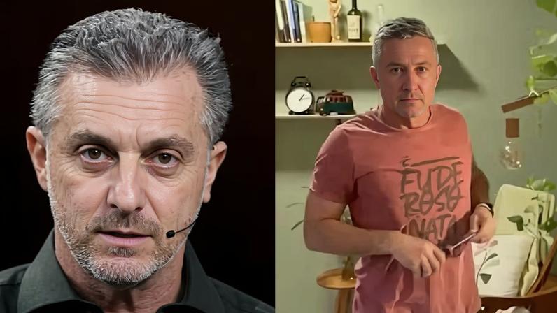 Jovem viraliza ao mostrar pai 'idêntico' ao Luciano Huck; apresentador e web reagem: 'Gêmeos?' — Foto: Reprodução/Instagram