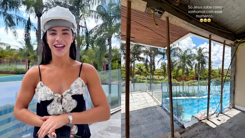 Gabriela Versiani exibe detalhes da obra de casa com Huff e faz pedido após fase 'zicada': ‘Blinde nosso lar’ — Foto: Reprodução/Instagram