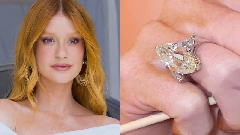 Marina Ruy Barbosa e anel de noivado — Foto: Manu Scarpa/Brazil News