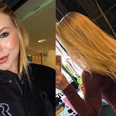 Virginia posa com a palavra LOVE em closet de Vini Jr durante estadia em Madri