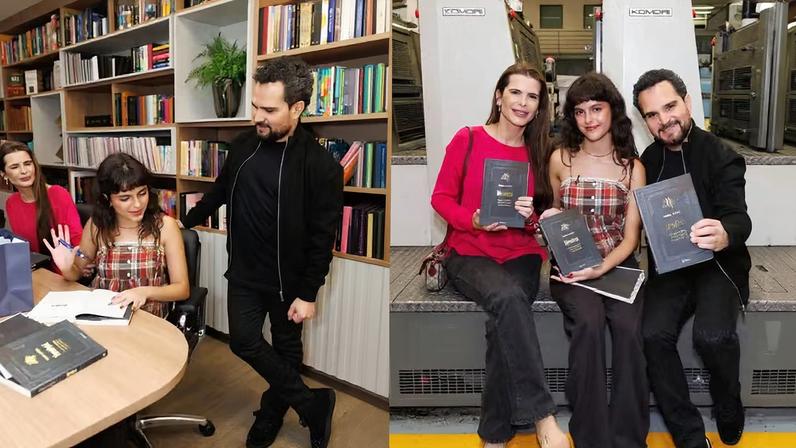 Filha de Luciano Camargo lança primeiro livro aos 16 anos e ganha apoio dos pais — Foto: Manuela Scarpa/ Brazil News