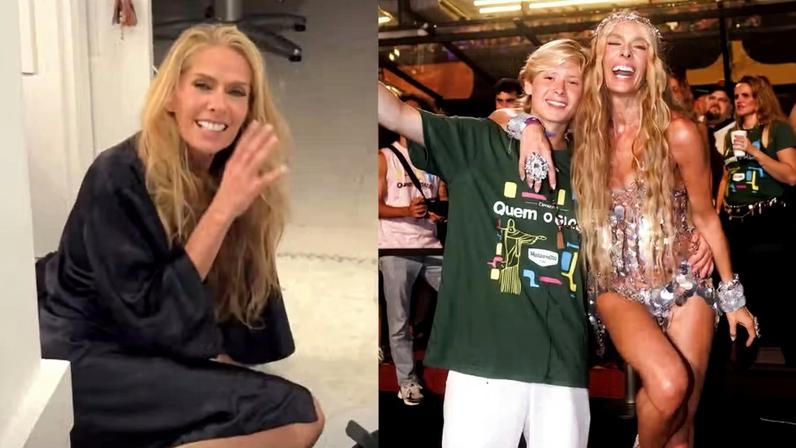 Adriane Galisteu mostra filho cantando sambas-enredo; Carnaval não acabou