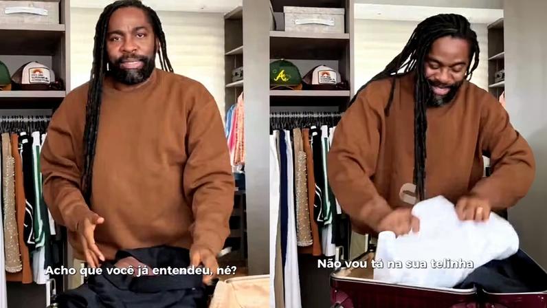 Lázaro Ramos faz mala e confirma ida ao Oscar 2026 para prestigiar Wagner Moura — Foto: Reprodução/ Instagram