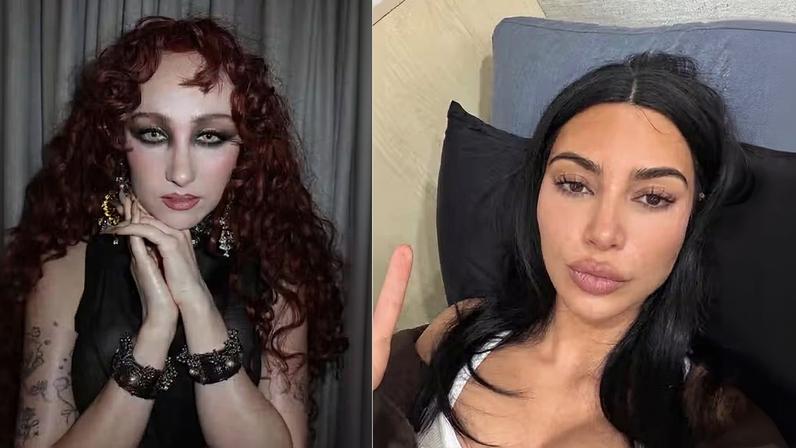 Chappell Roan e Kim Kardashian — Foto: Reprodução/ Instagram