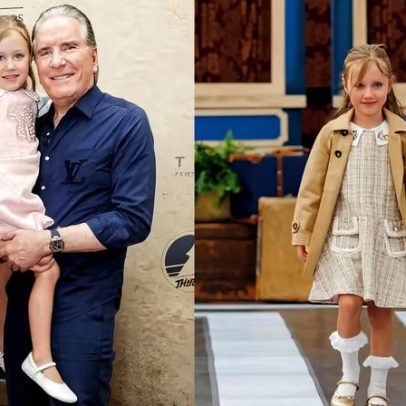 Vicky Justus desfila pela 2ª vez em evento de moda infantil