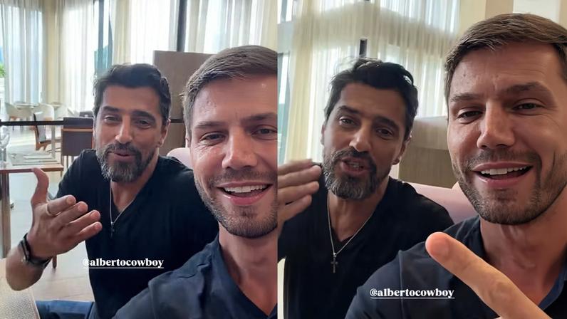 Jonas e Alberto Cowboy se reencontram após BBB 26 — Foto: Reprodução/ Instagram