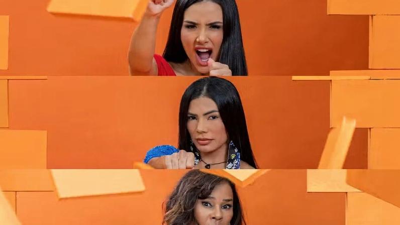 Jordana, Marciele e Solange Couto estão no paredão do BBB 26 — Foto: Globo/ Manoella Mello