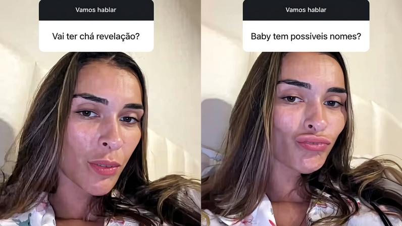 Tainá Militão revela se terá chá de revelação e nomes do bebê com Eder Militão