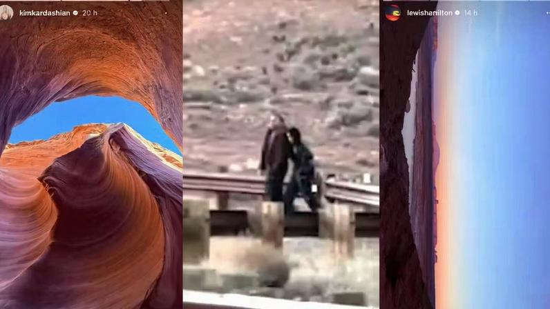 Kim Kardashian e Lewis Hamilton viajam juntos ao Arizona em meio a rumores de namoro; fotos — Foto: Reprodução/Instagram