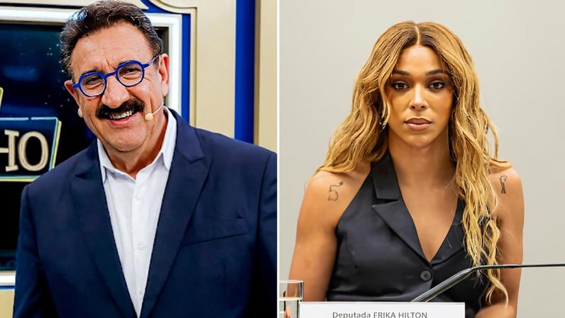 Ratinho é processado por Erika Hilton — Foto: Lourival Ribeiro/SBT e Reprodução/Instagram