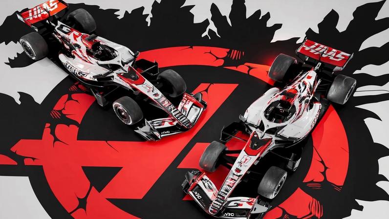 Haas anuncia parceria com Godzilla para GP do Japão — Foto: Divulgação