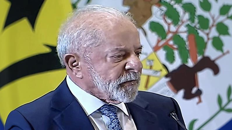 O presidente Lula durante conferência da FAO, no Palácio Itamaraty