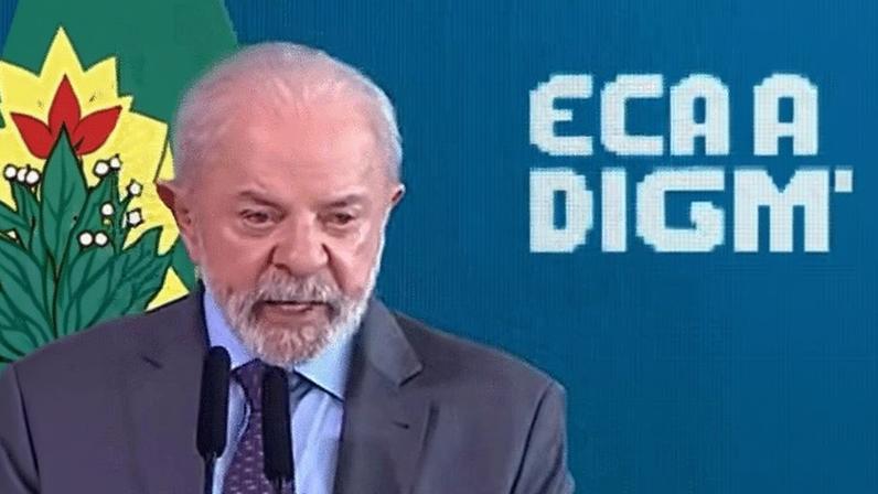 O presidente Lula durante regulamentação do ECA Digital