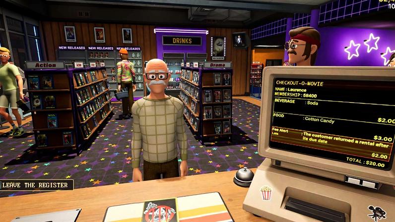 Novo título do Steam simula gerenciar loja de aluguel nos anos 90