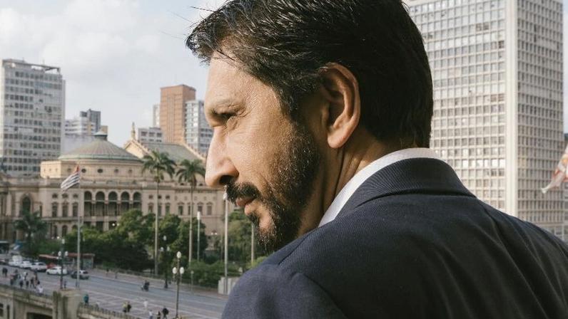 O prefeito de São Paulo, Ricardo Nunes, na sede da Prefeitura