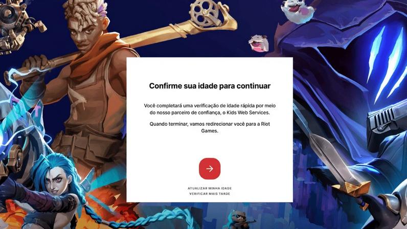 LoL: Riot passa a exigir verificação de idade para acessar o site