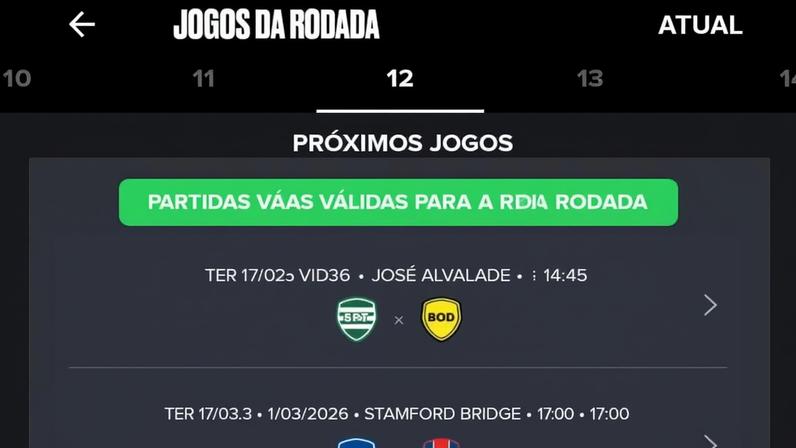 Cartola: rodada 12 define oito classificados às quartas; mercado encerra