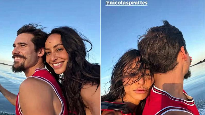 Sabrina Sato faz passeio de jetski com Nicoles Prattes em fazenda e serenata
