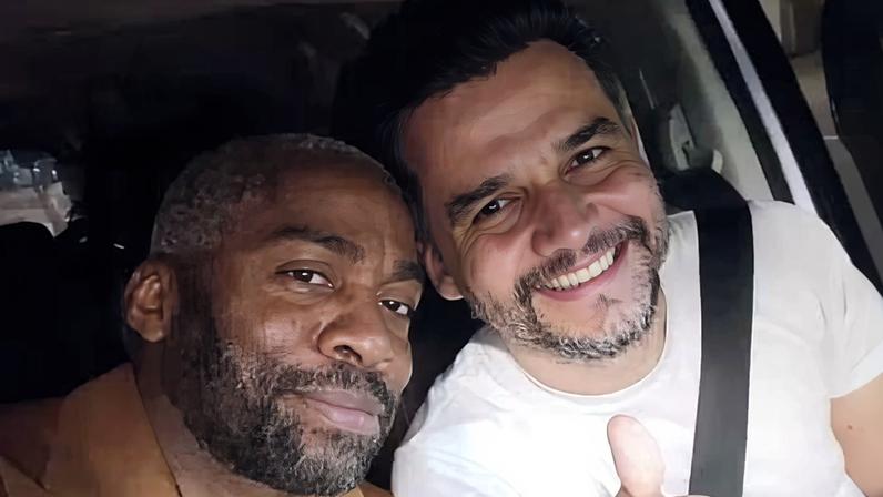 Antes e depois de Lázaro Ramos e Wagner Moura chama atenção nas redes — Foto: Reprodução/Instagram