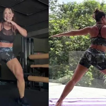 Scheila Carvalho pratica treino de dança e destaca cardio