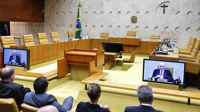 Ministros do STF em sessão plenária discutem limitação de penduricalhos do Judiciário e Ministério Público (Foto: Antônio Augusto/STF)