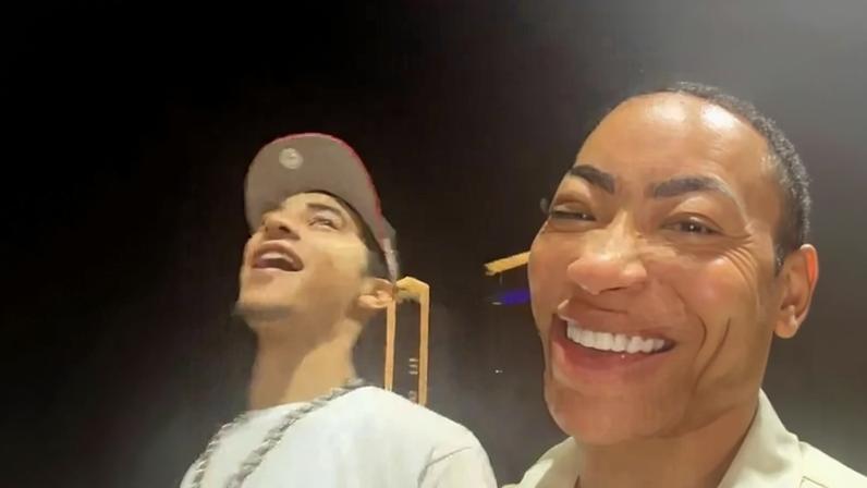 Tommie Lee, 41, was spotted out with Solange’s 21-year-old son, Julez Smith, as seen in a social media video (pictured here).