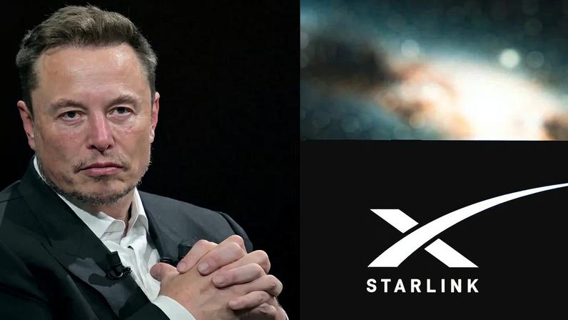 Elon Musk é o proprietário da Starlink e do X, antigo Twitter. Foto: Alain Jocard/AFP e Starlink/Reprodução