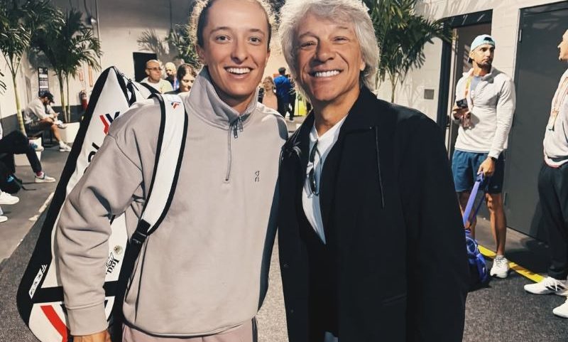 Iga Swiatek e Jon Bon Jovi (Foto: Iga Swiatek/ Instagram)