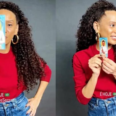 Taís Araujo torce por Wagner Moura no Oscar com santinho do ator, vídeo