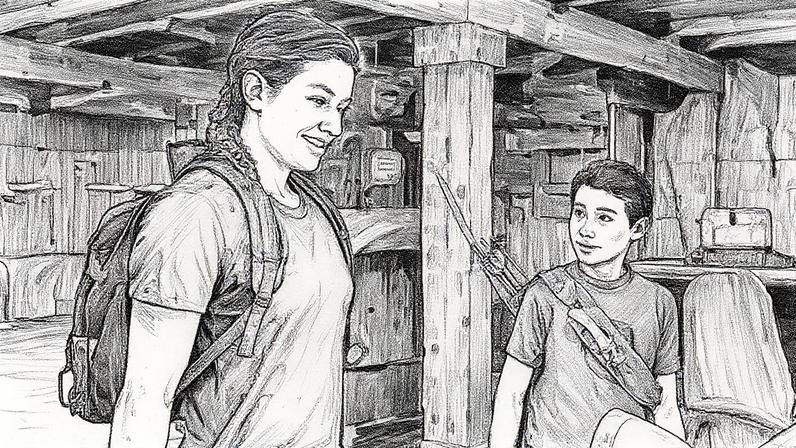 Imagem de Abby e Lev, personagens da terceira temporada de The Last of Us