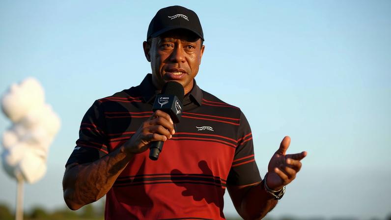 Tiger Woods (pictured above speaking at the Hero World Challenge 2025 tournament) has spoken out after his rollover car crash in Jupiter, Fla., that resulted in his March 27 DUI arrest.