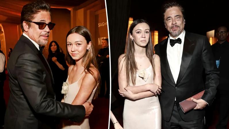 Benicio del Toro’s daughter, Delilah, made her red carpet debut at the SAG Actor Awards 2026 Sunday.