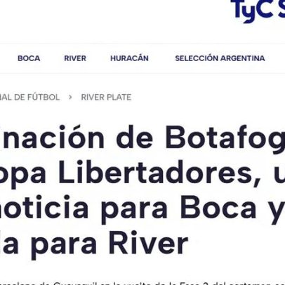 Canal argentino vê lucro para Boca com queda do Botafogo