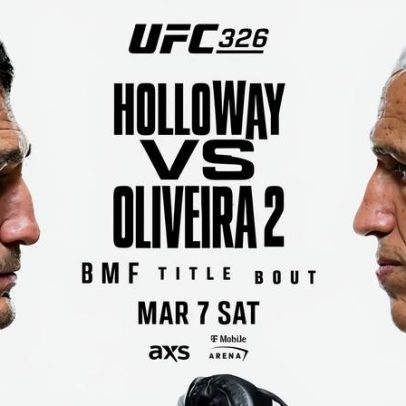 Holloway x Oliveira 2: card completo e horários do UFC 326