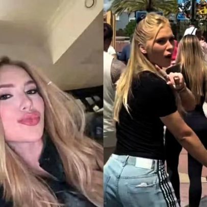 Virginia Fonseca e Vini Jr. passeiam de mãos dadas em Disney após amistoso