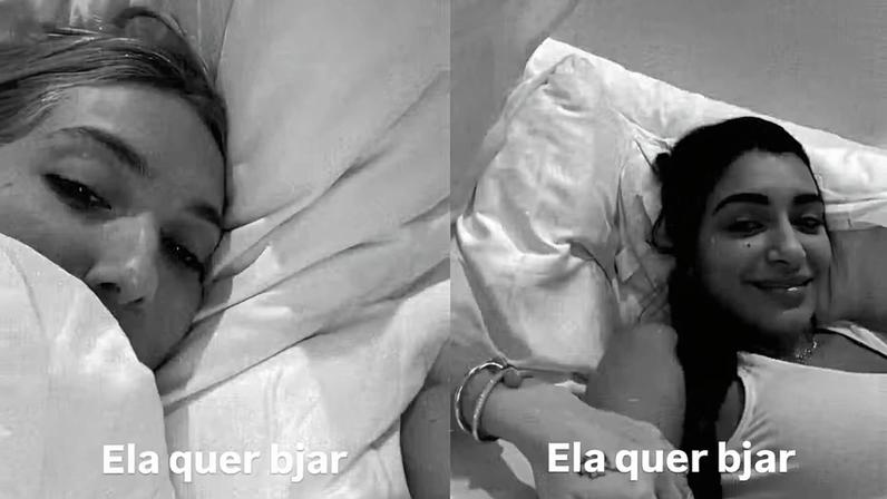 Virginia Fonseca dorme abraçada com Duda Freire em Paris